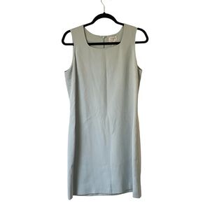 LOFT silk baby blue mini/midi length shift dress size small